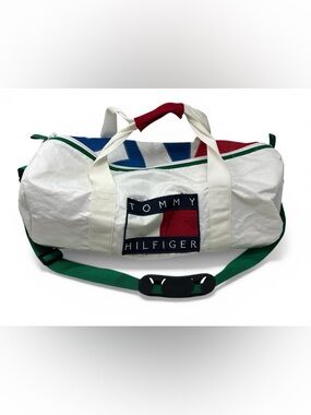 Vintage Tommy Hilfiger sail cloth duffel bag